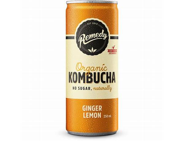 Organic kombucha ginger lemon food facts