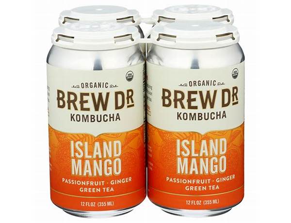 Organic kombucha island mango food facts