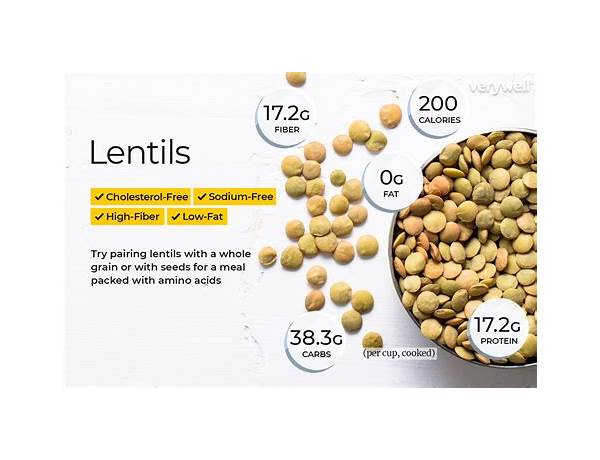 Organic lentils food facts