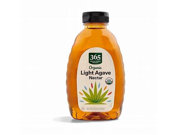 Organic light agave nectar food facts