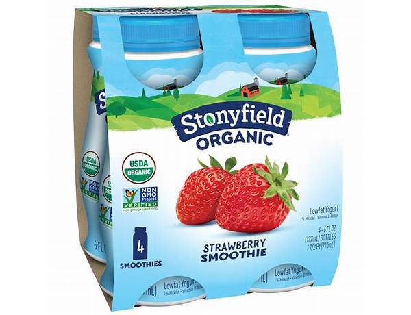 Organic lowfat yogurt strawberry smoothie food facts