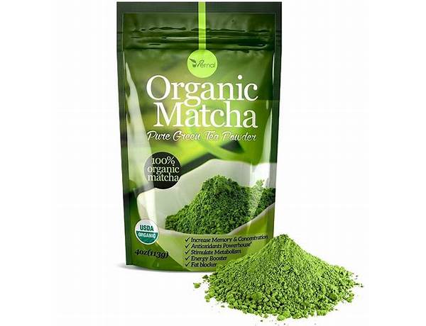Organic matcha powder food facts