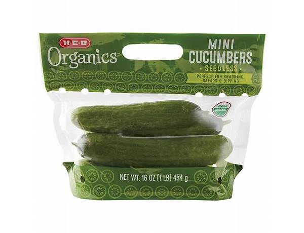 Organic mini cucumbers ingredients