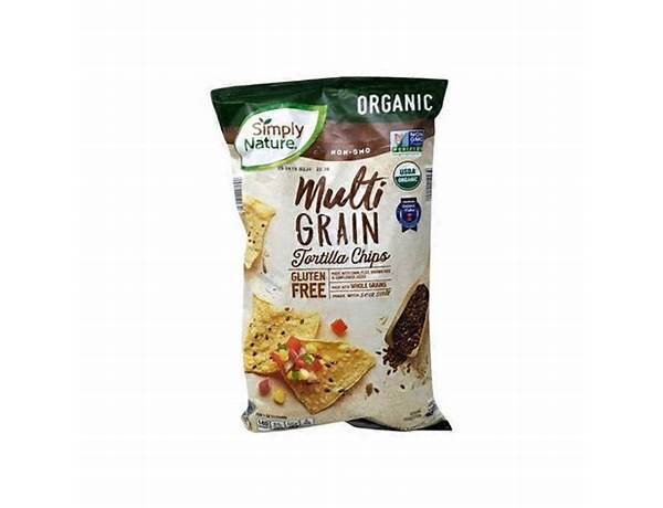 Organic multi grain tortilla chips food facts