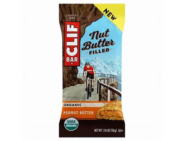 Organic nut butter filled peanut butter energy bar food facts