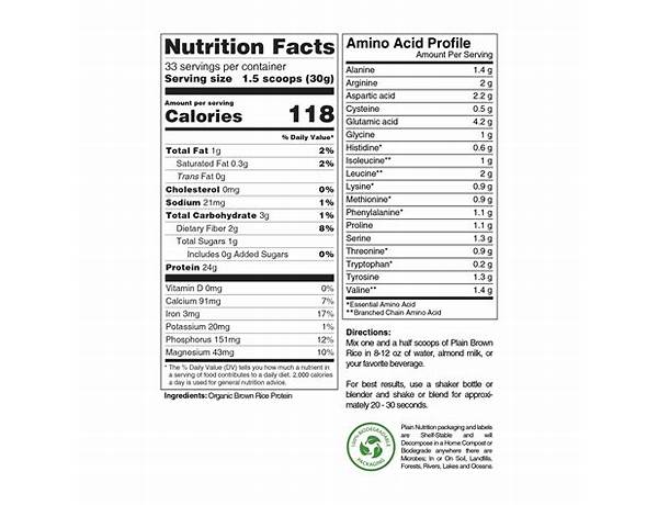 Organic nutrition facts