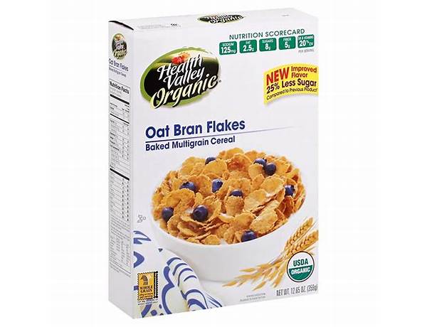 Organic oat bran flakes food facts