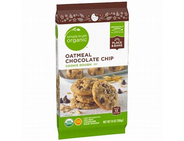 Organic oatmeal chocolate chip cookie dough food facts