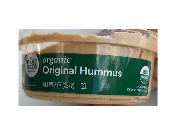 Organic original hummus food facts