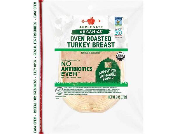 Organic oven roasted turkey breast ingredients