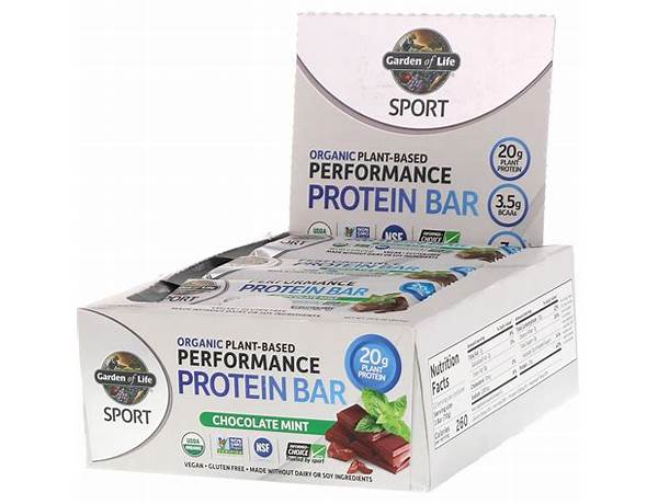 Organic plant-based performance protein bar ingredients