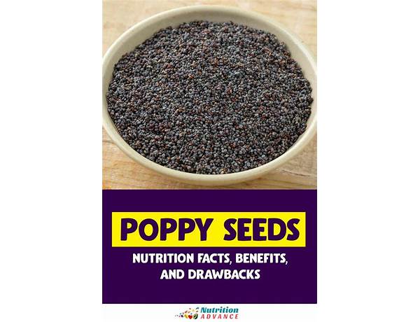 Organic poppy seed food facts