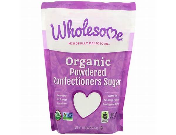 Organic powdered confectioners sugar food facts