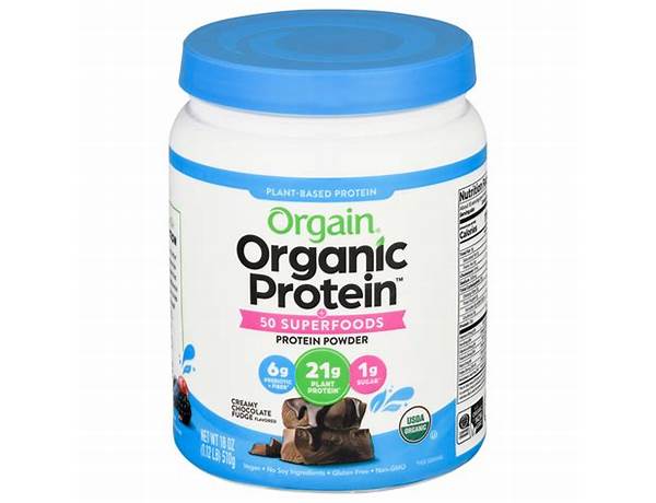 Organic protein + 50 superfoods creamy chocolate fudge food facts