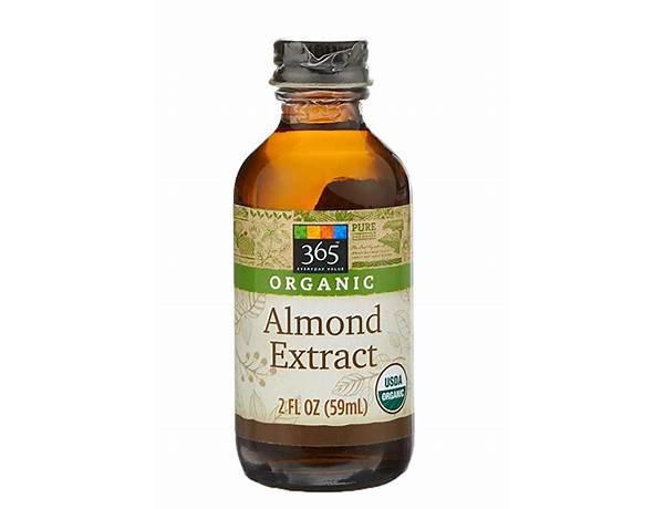 Organic pure almond extract food facts