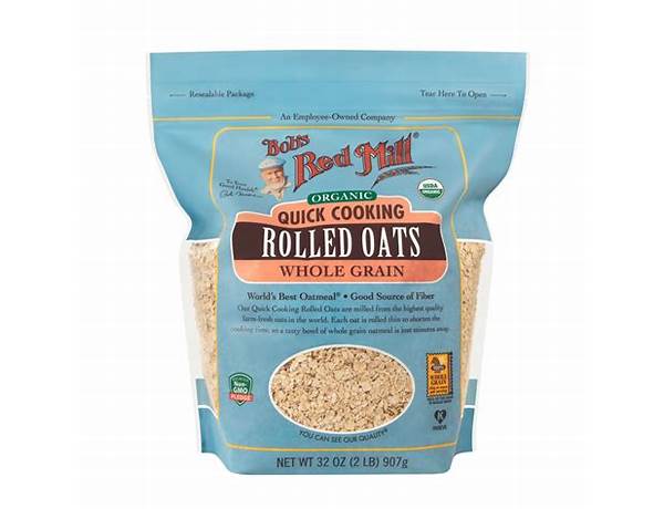 Organic quick cooking rolled oats food facts
