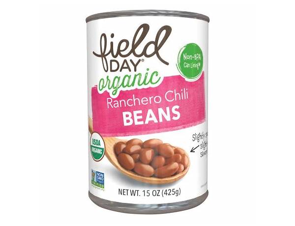 Organic ranchero chili beans nutrition facts