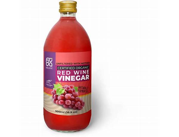 Organic red wine vinegar food facts