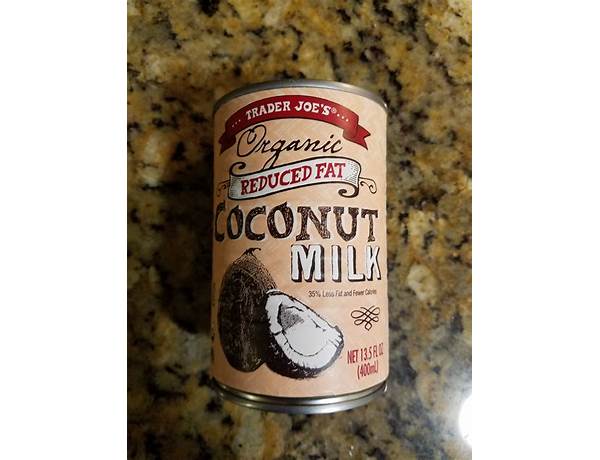Organic reduced fat coconut milk food facts