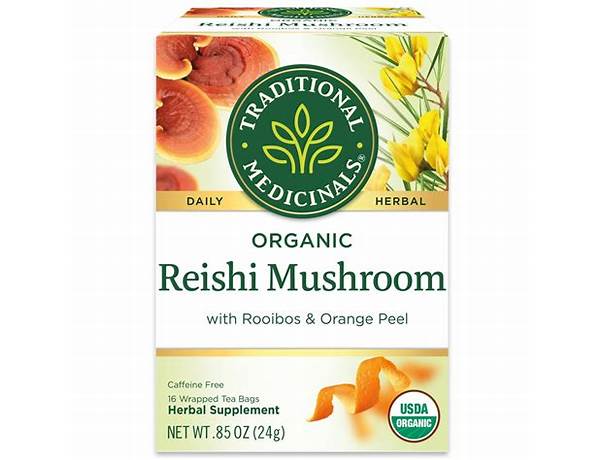 Organic reishi mushroom with rooibos & orange peel herbal tea - food facts