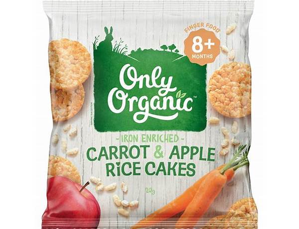 Organic rice cakes, apple food facts