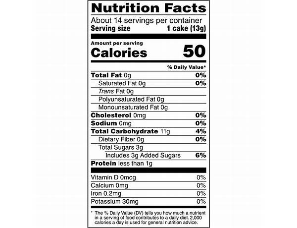 Organic rice cakes, apple nutrition facts