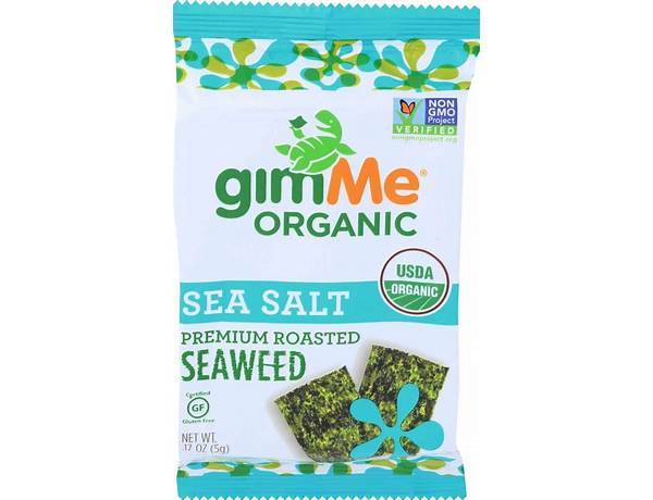 Organic roasted seaweed with sea salt food facts