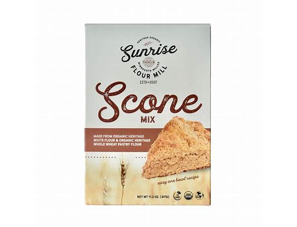 Organic scone mix food facts