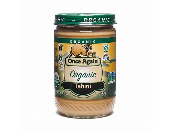 Organic sesami tahini ingredients