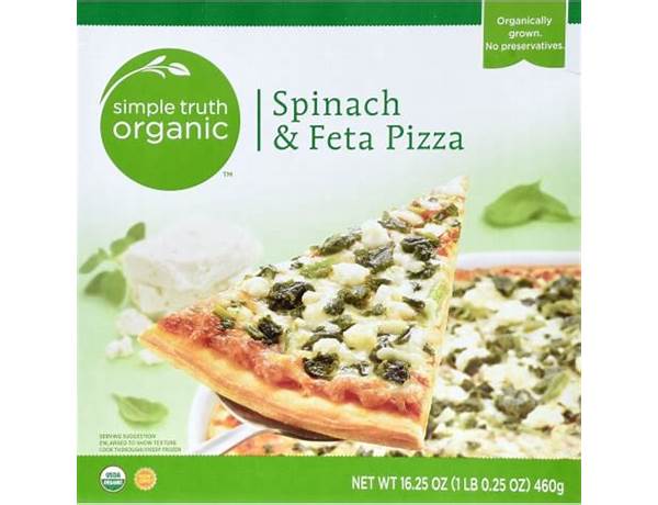 Organic spinach pizza ingredients