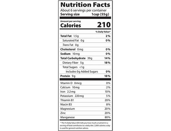 Organic spirals food facts