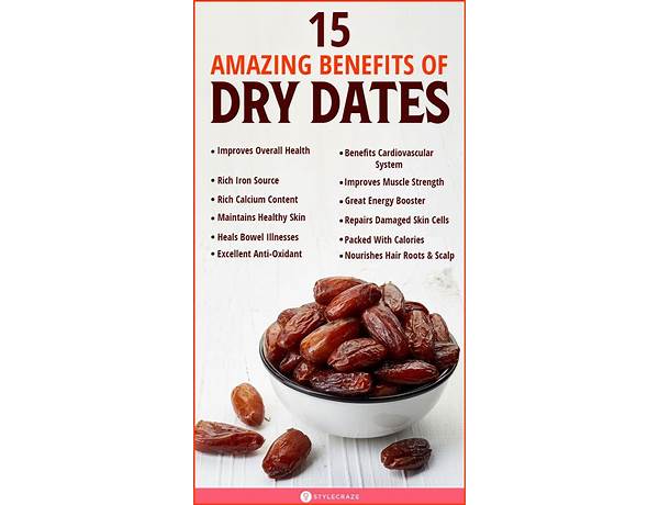 Organic sun-dried dates food facts