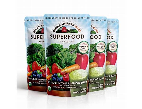 Organic super fruit greens food facts