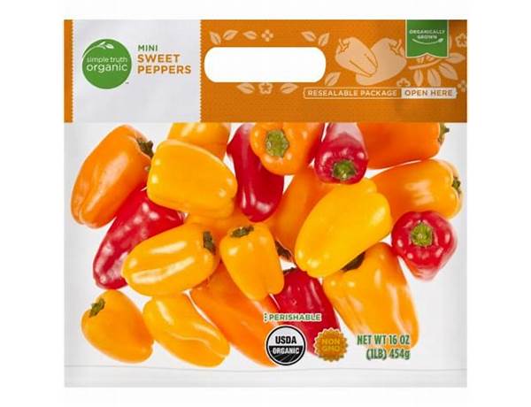 Organic sweet mini pepper ingredients