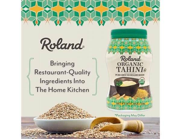 Organic tahini pure ground sesame - food facts