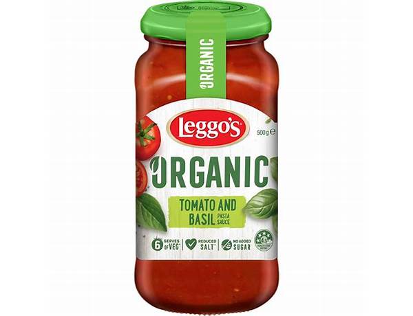 Organic tomato basil pasta sauce food facts