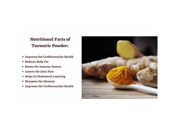 Organic turmeric powder food facts