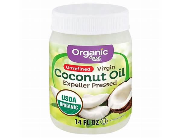 Organic unrefined virgin coconut oil food facts