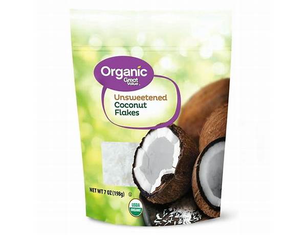 Organic unsweeten coconut chips food facts