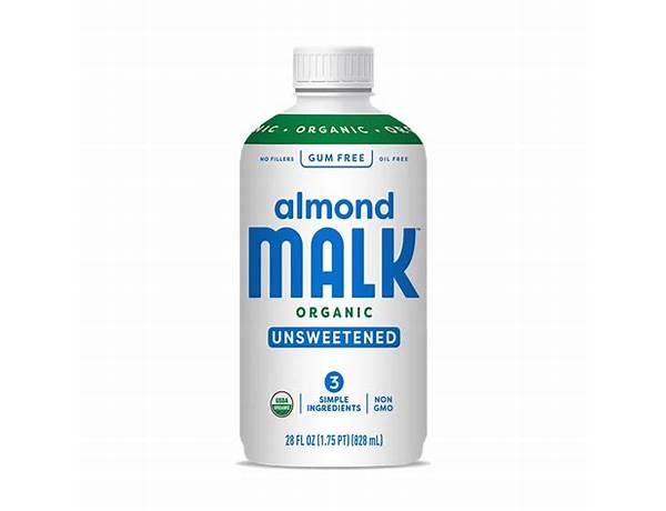 Organic unsweetened almondmilk food facts