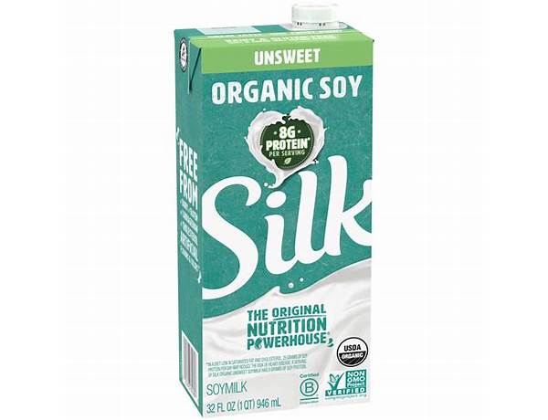 Organic unsweetened plain soymilk food facts