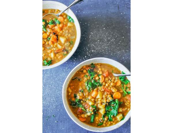 Organic vegetable lentil soup food facts