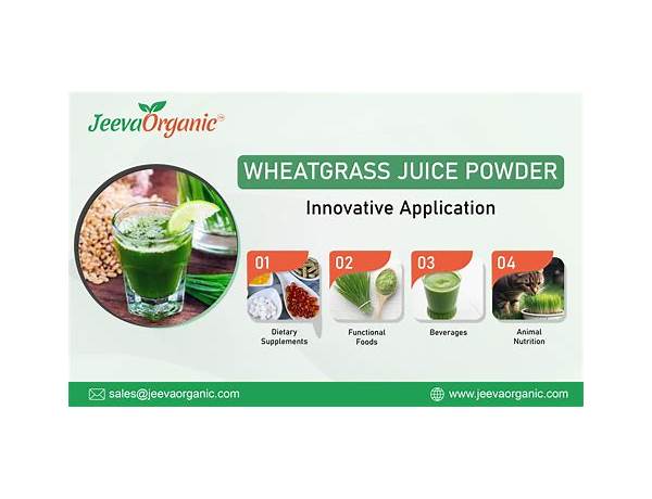 Organic wheatgrass juice ingredients