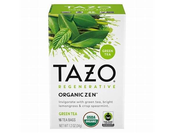 Organic zen green tea food facts