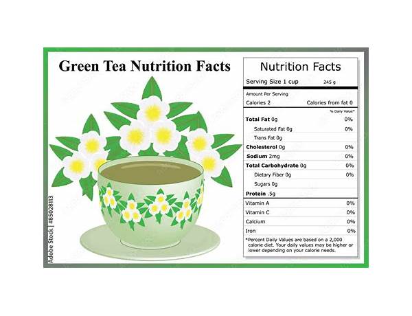Organic zen green tea nutrition facts