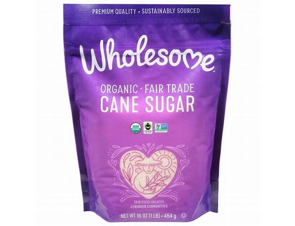 Organice fair trade cane sugar food facts