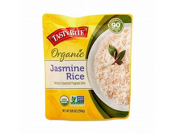 Organice jasmine rice ingredients