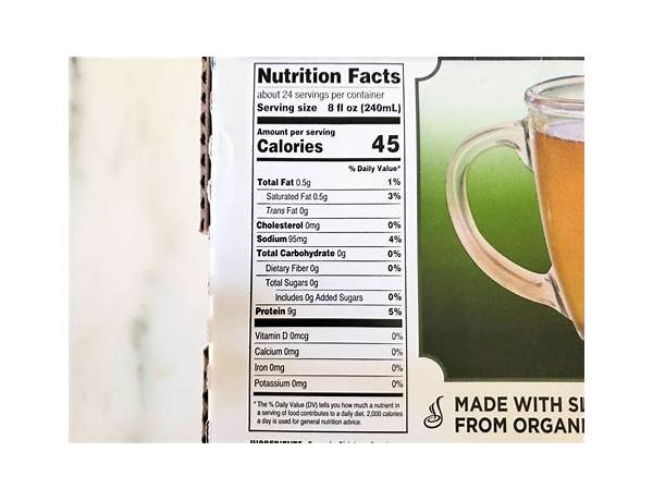 Organics chicken broth nutrition facts