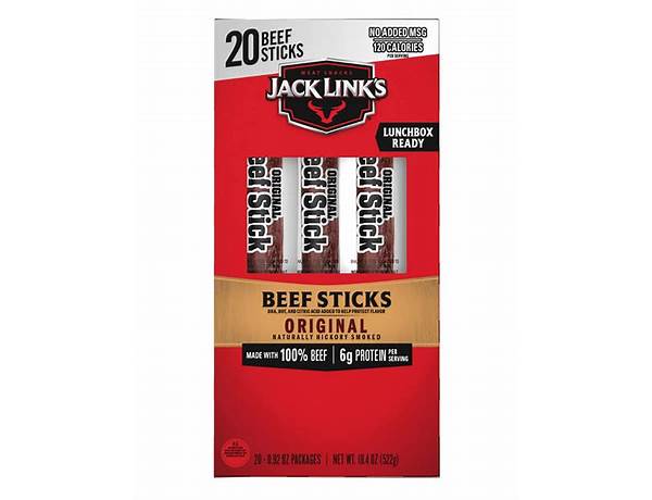 Original beef mini stick food facts