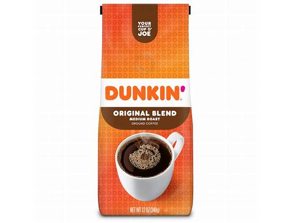 Original blend ground coffee food facts